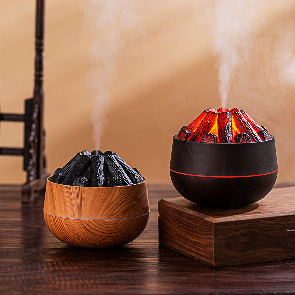 Wood Grain Aroma Diffuser with Night Light