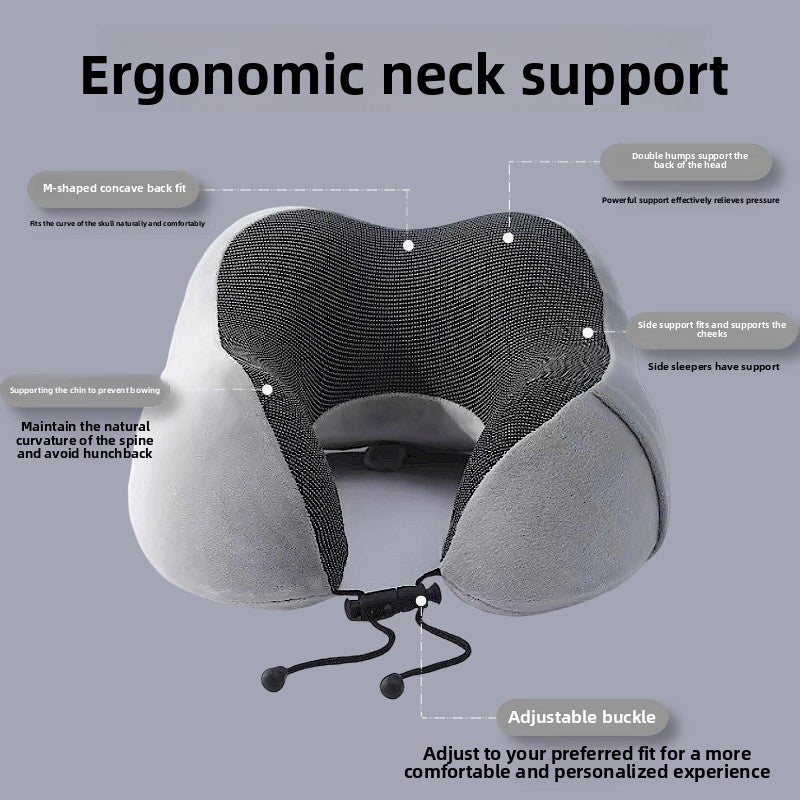 Ergonomic Memory Foam Travel Neck Pillow